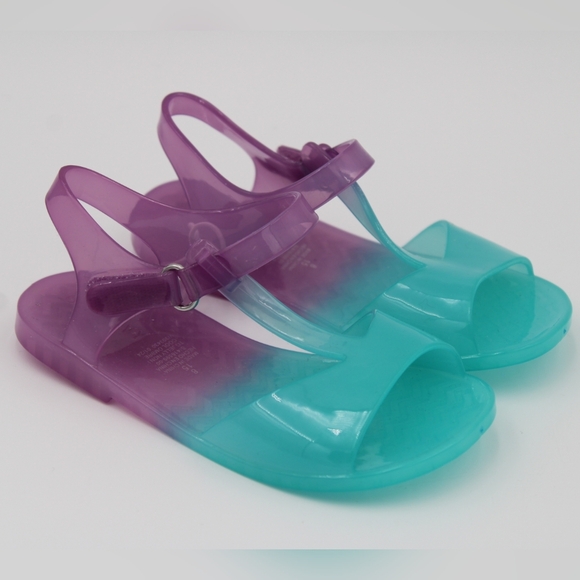 Old Navy Other - NWOT Old Navy Jelly T-Strap Sandals Size 8 – Purple/Teal Ombre